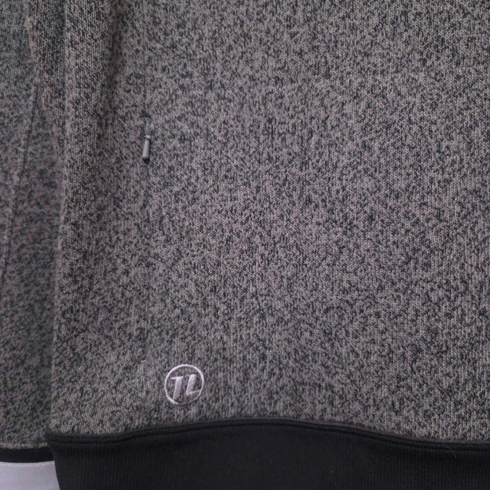 Novara Men's Large Heathered Gray Full Zip Long Sleeve Pullover Fleece Sweater - Picture 8 of 11